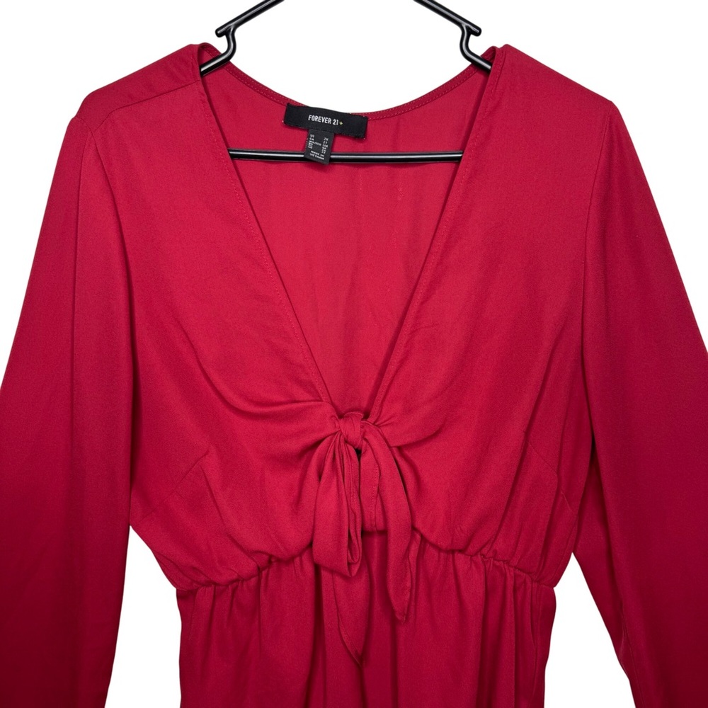 Forever 21 Plus Red Y2K Bell sleeve Baby doll top Fairy core Women Plus sz 2X - Picture 2 of 7